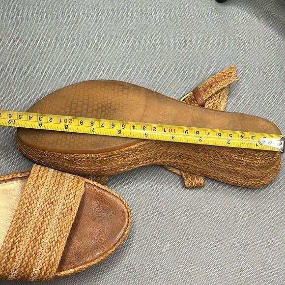 Stuart Weitzman Natural Woven Wedges Espadrilles Shoes - Picture 8 of 8